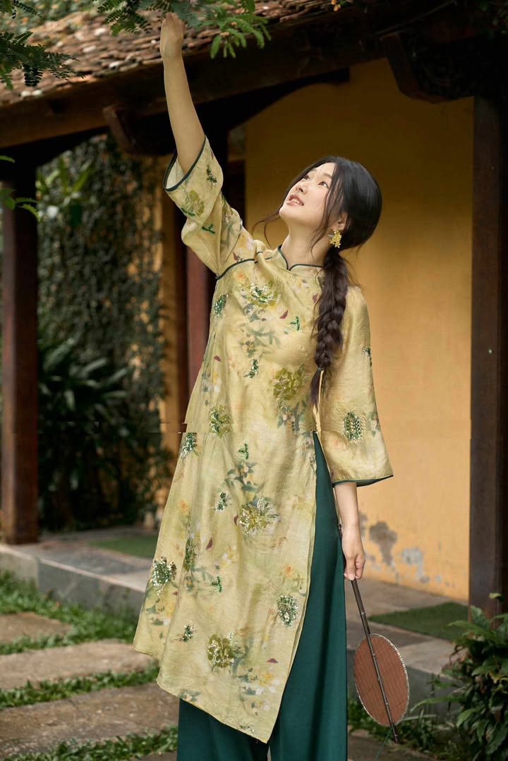 Bộ Áo Dài in 3D Thời Trang DA147.