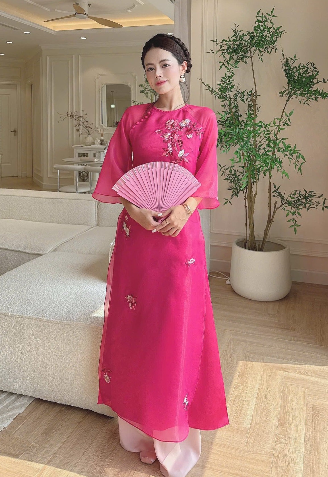 Bộ Áo Dài in 3D Thời Trang DA147.