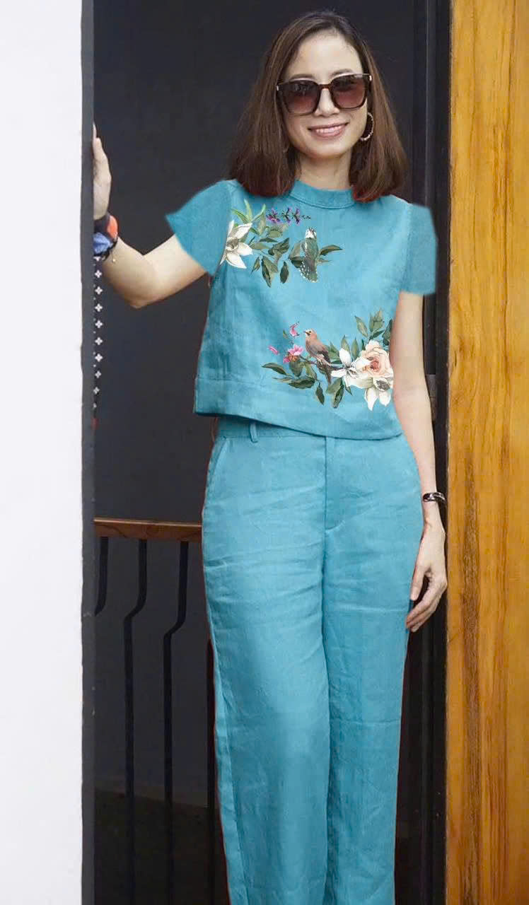 Set  Bộ Linen In Hoa QA59